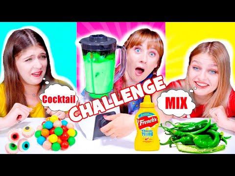 ASMR Most Popular Food Challenge Cocktail Mix Mukbang