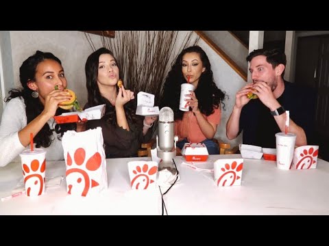 ASMR (sort of) - Chick-Fil-A Mukbang With Friends :)