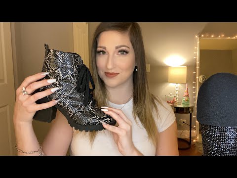 ASMR | Shoe Collection (Part 1) | Whispers, Tapping, Scratching, & Fabric Sounds