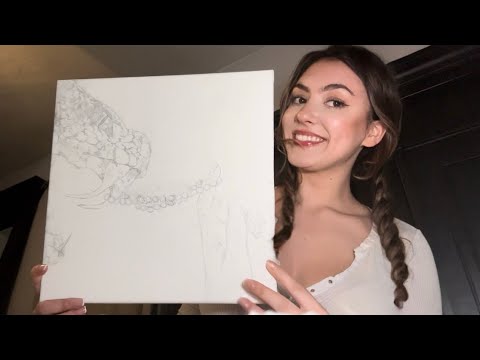 My First ASMR Video! Explaining My Art Piece | Whisper Ramble During A Thunderstorm 🌩️🎨