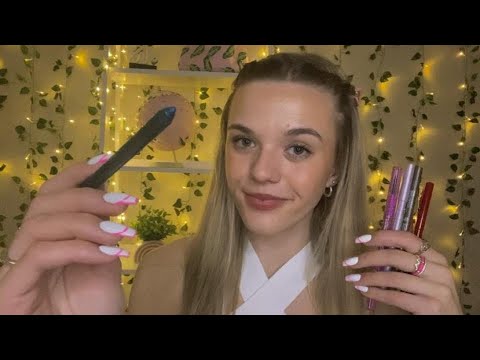 ASMR Applying Liner To Your Lower Lash Line ❀ (repetitive whispers)