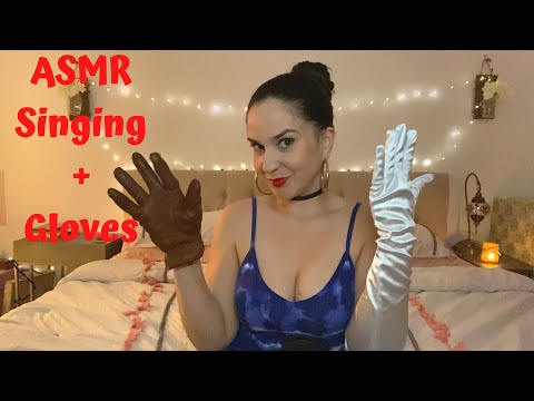 ASMR Singing- 3rd Edition!! Disney Style + Leather and Satin Gloves