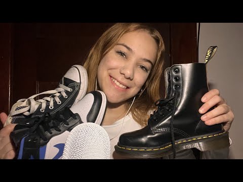 ASMR SHOE COLLECTION (Tapping, Scratching, Whispered Rambling)
