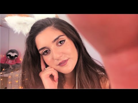 ASMR sleepy whispers, slow face touching, positive affirmations ♡