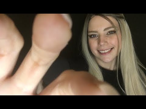 ASMR | Invisible Scratching with Mouth Sounds & Hair Play