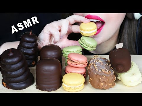MOST POPULAR FOOD FOR ASMR | CHOCOLATE MARSHMALLOWS, MACARON, MAGNUM ICE CREAM (Eating Sounds) 먹방