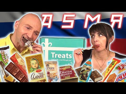 ASMR Artists Try Russian Food | Unboxing Try Treats Box