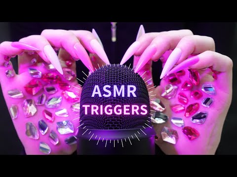 ASMR Mic Scratching , Tapping & Brushing with Different Mic Covers , Brushes & Nails 💗 No Talking 4K