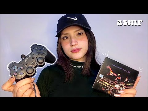 ASMR RANDOM l PlayStation controller sound 🎮 y discos de mis bandas fav 💿
