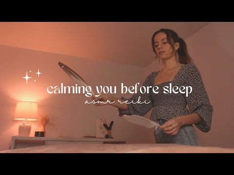 calming full body ASMR REIKI for sleep | pulling anxiety, personal attention, hand movements