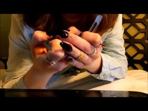 ASMR Painting Nails and Sticky Tape Sounds