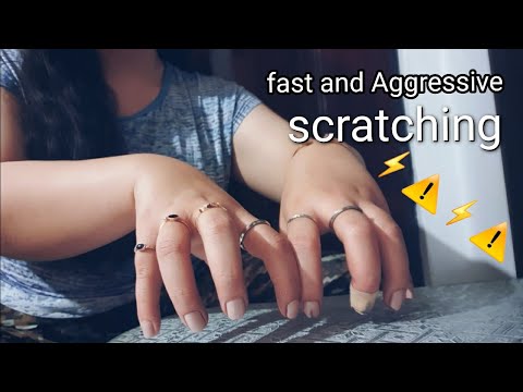 ASMR|SUPER fast and aggressive PURE scratching Asmr (no talking)⚠️⚡