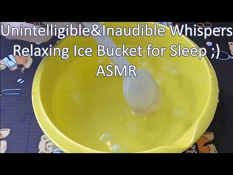 Pure Binaural ASMR 3Dio Unintelligible&Inaudible Whispers. Ice Bucket Mix for Sleep.