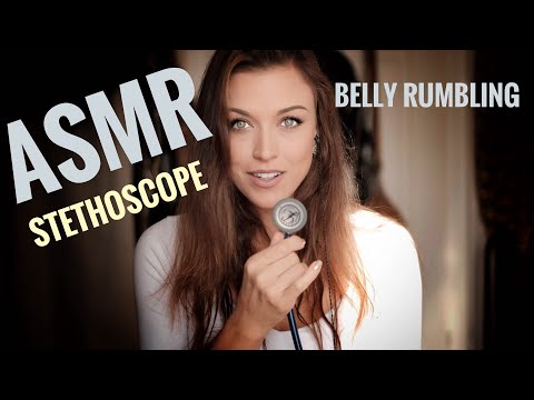 ASMR Gina Carla 🤰🏽Listen to my Stomach! Belly Rumbling with Stethoscope!