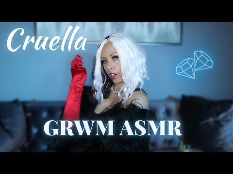 ASMR Cruella Is Your Toxic Friend GRWM (ft Dossier) | Villain Roleplay Cosplay | Mean Brat Girl RP