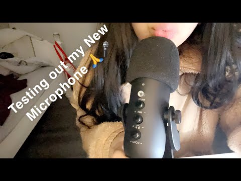 asmr testing out my new mic (mouth sounds, mic scratching, etc) TINGLY 💤🎤
