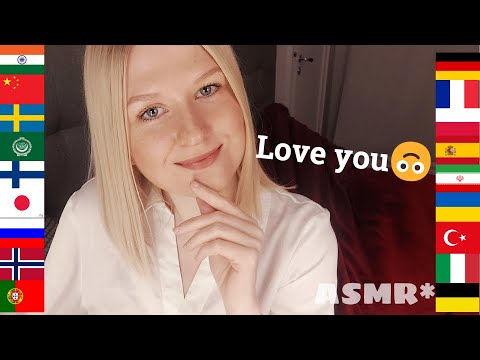 ASMR "I love you" in YOUR language! 🙂 Swedish girl tries speak Polish, Russian, French, German + !