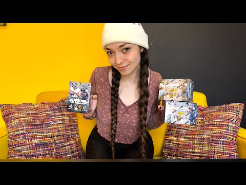 ASMR Clueless Girl Opens a 2022 Prizm Football Blaster Box of Cards from Panini w/ Taps & Whispers