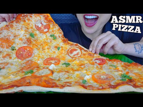 ASMR GIANT FOUR CHEESE PIZZA (EATING SOUNDS) NO TALKING | SAS-ASMR