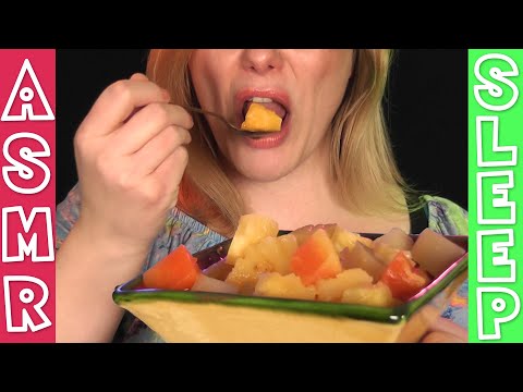 SUPERB juicy eating & chewing sounds for relaxation | ASMR | Canned Fruits Mukbang🍍🥭