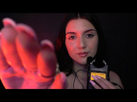 ASMR Most Relaxing Face Touching w/ Long Nails, Slow Breathy Whispers 💕