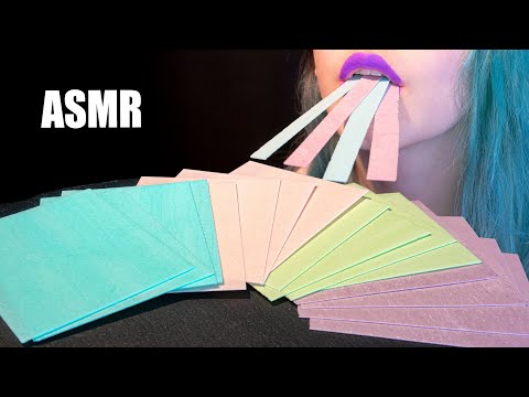 ASMR: RAINBOW EDIBLE PAPER SHEETS | Cracking Candy Paper 🍭 ~ Relaxing [No Talking|V] 😻