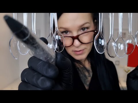 Tattoo artist gives you a tattoo with your plastic spoon hair ASMR