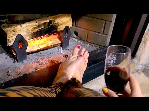ASMR barefeet by the fireplace relaxing (part 1)