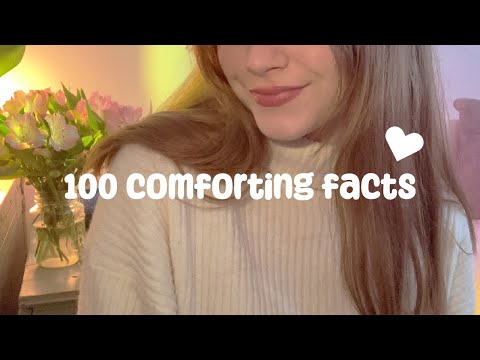ASMR 100 comforting facts to relieve anxiety🤍(lofi whispers)