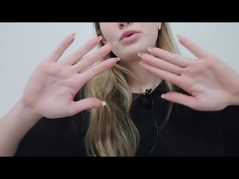 ASMR Hand Movements |slow and fast| mouth sounds