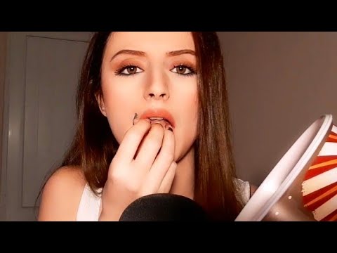 ASMR Tapping | Scratching on different items + Eating 🍿