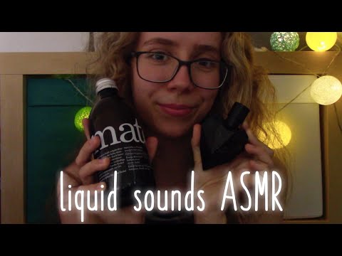 Liquid sounds || ASMR ~ glass and plastic bottles of varying sizes