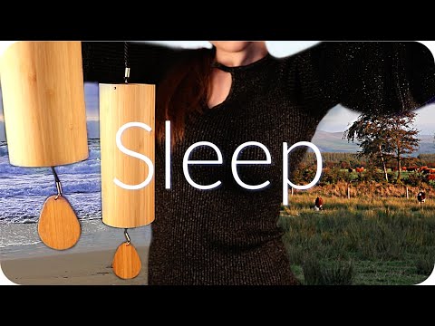 ASMR Sleep Meditation 🌧 Koshi Chimes, Rain, Umbrella, Calm Nature Sounds 🌊 Study, Work & Sleep Aid
