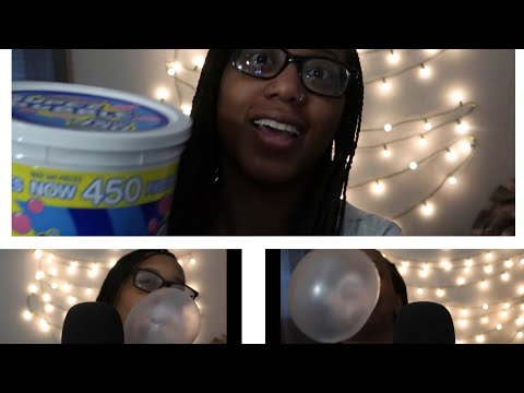 ASMR- [Binaural] Ear to Ear Bubble Gum Chewing and Blowing with Super Bubble Gum