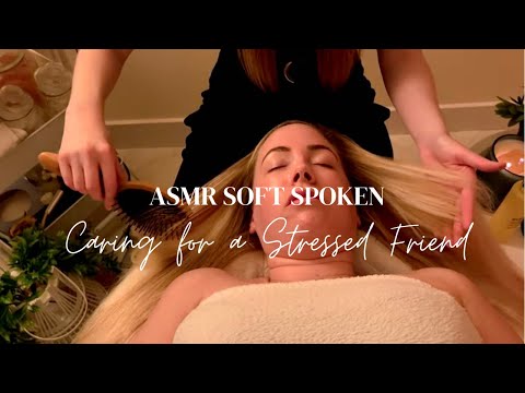 ASMR Caring Attention for a Stressed Friend | Hair Brushing, Light Touch & Scalp & Neck Massage