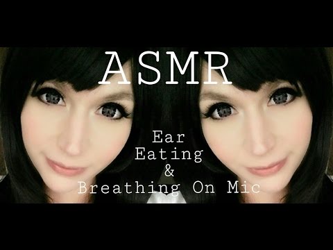 ASMR Ear Eating & Breathing on Mic . Intense Close Up Sounds