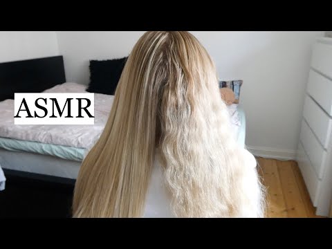 ASMR beautiful hair transformation (straightening, hair play, hair brushing, spraying, no talking)