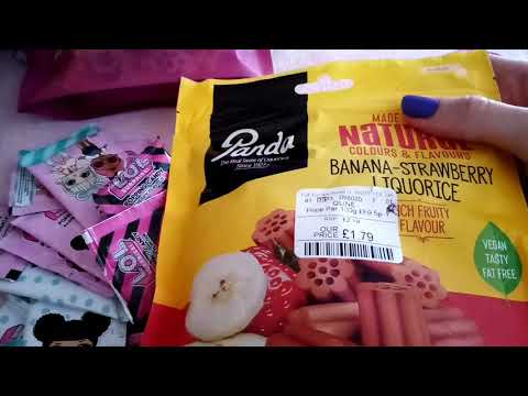 Mermaid shopping show and tell crinkly packets. Tracing asmr