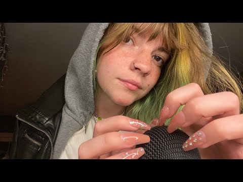 ASMR Bare Mic Scratching +  nail tapping, jewlrey sounds, hand sounds, mouth sounds & more