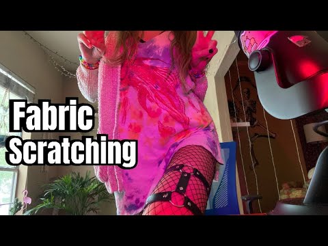 ASMR Fabric Scratching w Fishnets, Sweater & Lace Sounds #asmr #fabricscratching
