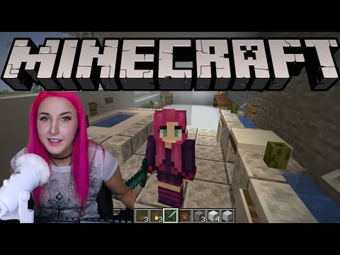 Let's Play Video Games ASMR Minecraft & Bubble Gum Chewing