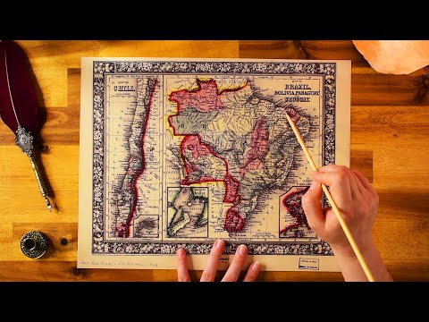 ASMR Exploring 1871 Map of Brazil