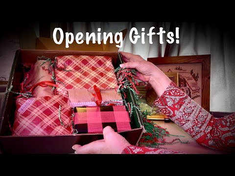ASMR Opening Gifts! (Soft Spoken only) Unboxing with tissue paper & gift wrap. Beautiful gifts!