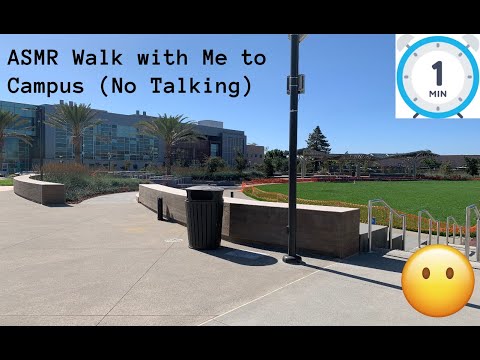ASMR 1 Minute Walk to Campus with Me (No Talking)
