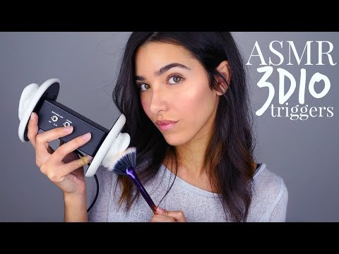 ASMR 1H 3DIO TRIGGERS: intense TINGLES! (Ear brushing, ear massage, ear cleaning, tapping...)