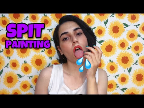 ASMR Fast SPIT PAINTING Your Face / Numbers on YOU Whit Focus on ME  / Wet Mouth Sounds