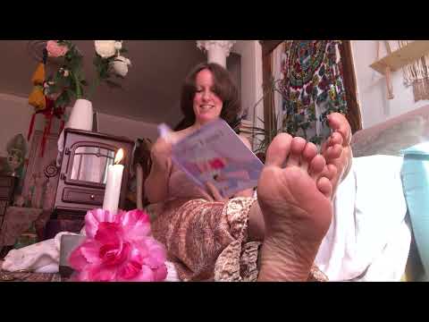 ASMR barefoot morning reading to you and chit chat coffee