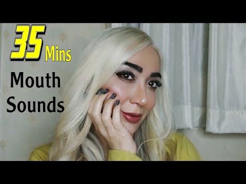 ASMR 35 minutes Mouth sounds + some triggers ( Scratching and rubbing mic with foam ~ hand sounds)