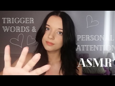 ASMR | close-up trigger words with hand movements (lower lashline, go to sleep,  etc) (CV)