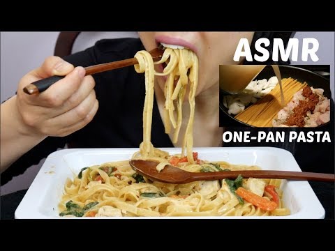 ASMR Easy One PAN Pasta (RECIPE + COOKING EATING SOUNDS) | SAS-ASMR